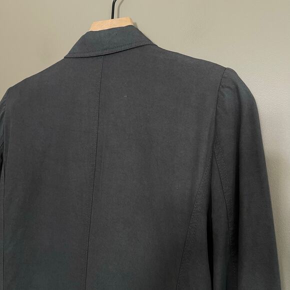 SMYTHE Unstructured Double Breasted Blazer Grey Size XS Classic Menswear Chic - Picture 15 of 16